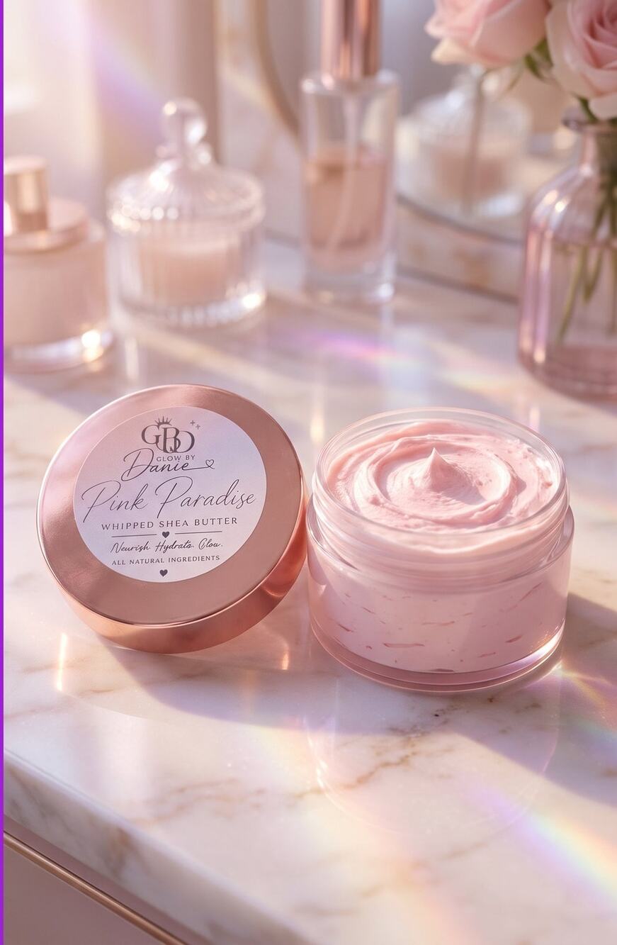 Glow By Danie Handmade Pink Paradise Whipped Shea Butter 4fl oz